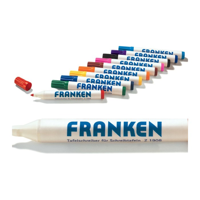 FRANKEN Whiteboard-Marker farbsortiert 2,0 - 6,0 mm, 10 St.