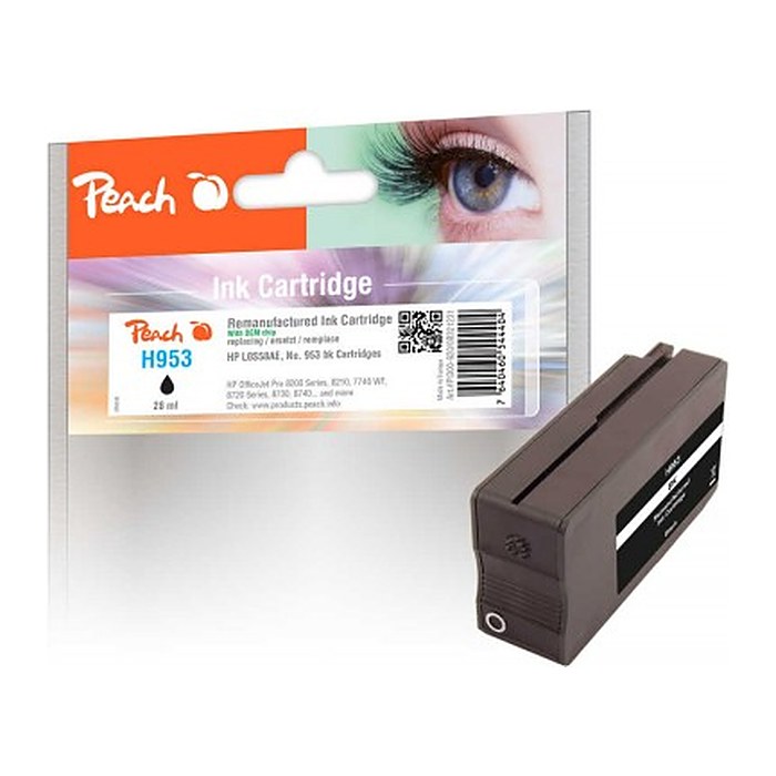 Peach Patrone HP Nr.953 black mit OEM Chip remanufactured