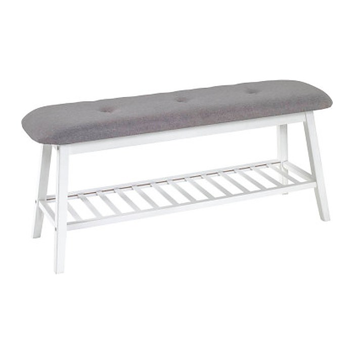 HAKU Möbel Schuhbank 18338 weiß, grau Stoff 100,0 cm