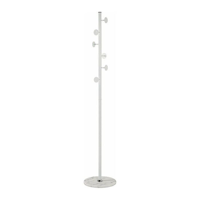 HAKU Möbel Kleiderständer 19385 weiß Metall 6 Haken 35,0 x 180,0 cm, 1 St.