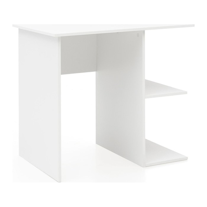 WOHNLING Schreibtisch weiß rechteckig, Wangen-Gestell weiß 82,0 x 60,0 cm