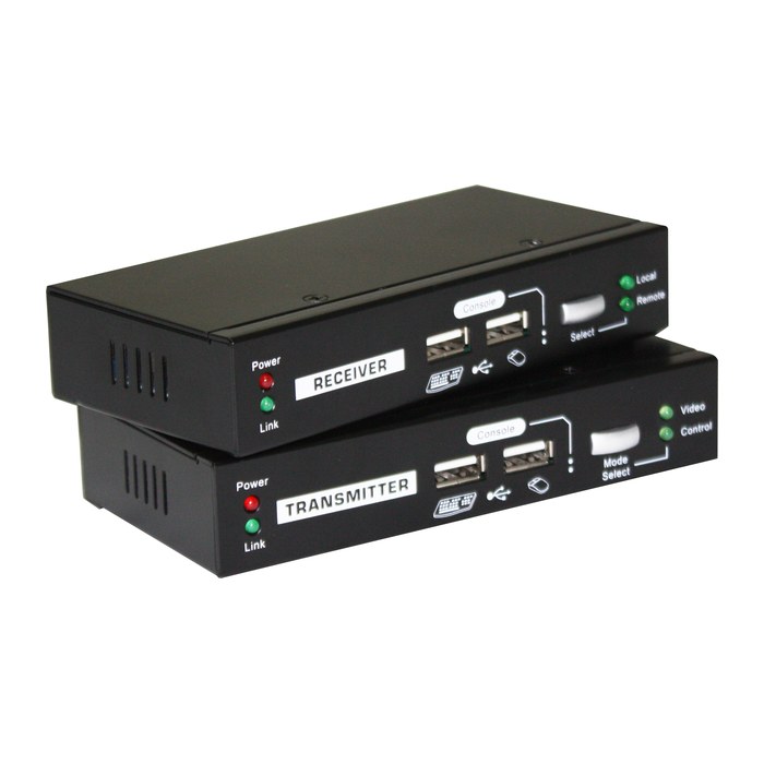 LevelOne KVM Extender Cat5 2xUSB-A,2xVGA schwarz