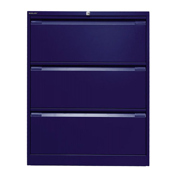 BISLEY DF3 Hängeregistraturschrank oxfordblau 3 Schubladen 80,0 x 62,2 x 101,6 cm, 1 St.