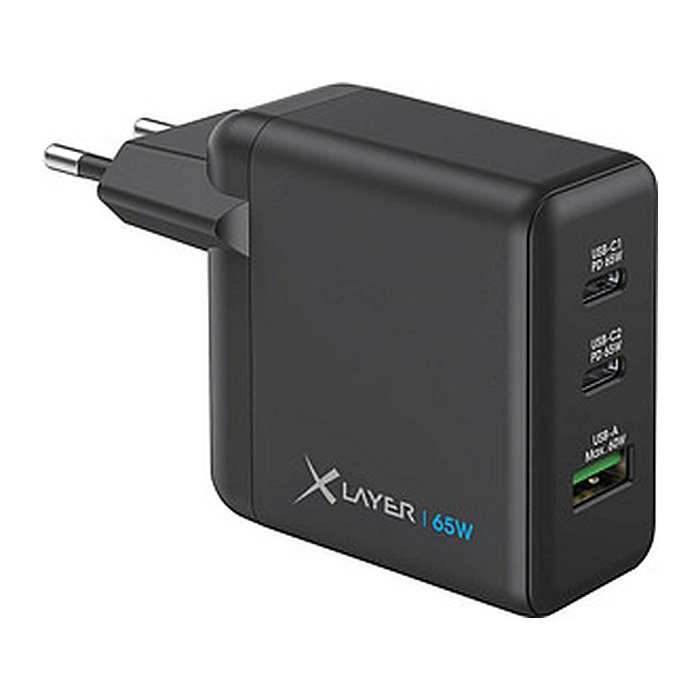 XLAYER Powercharger 65W Ladeadapter schwarz, 65 Watt