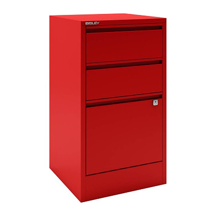 BISLEY Home Hängeregistraturschrank kardinalrot 3 Schubladen 41,3 x 40,0 x 67,2 cm, 1 St.