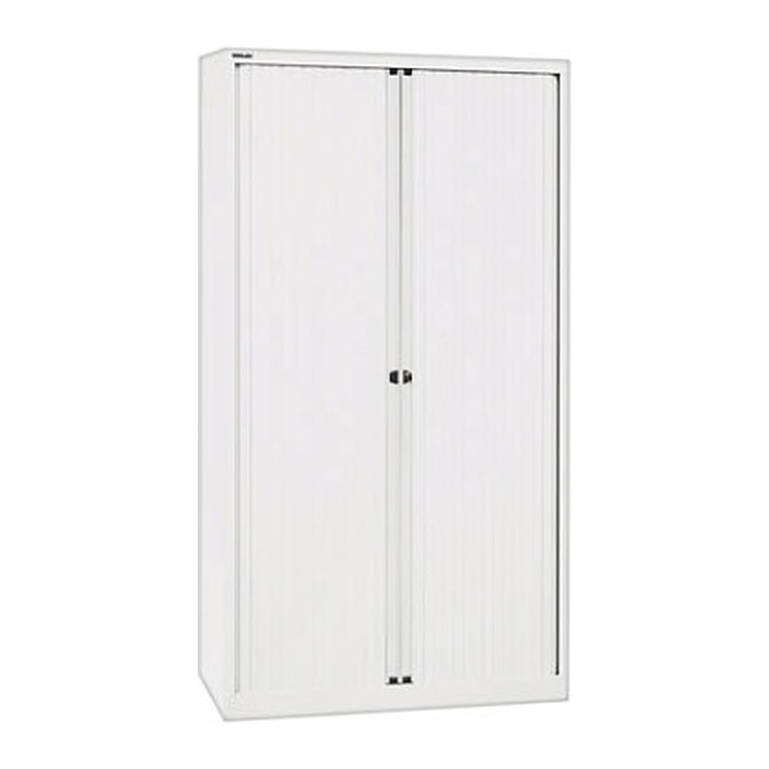 BISLEY Rollladenschrank verkehrsweiß 4 Fachböden 100,0 x 43,0 x 198,0 cm