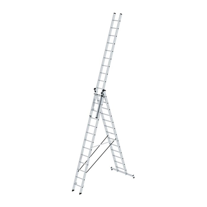 MUNK Gelenkleiter 11144 silber 3x 13 Sprossen, H: 951,0 cm