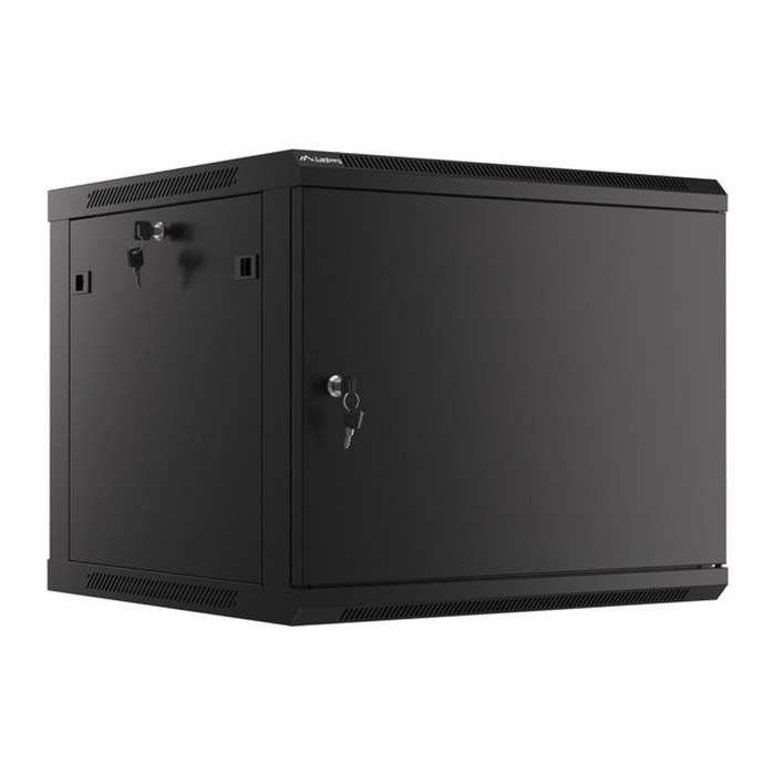 LANBERG 19" 9U 600x600 Wandgehäuse Metalltür (FlatPack) sw