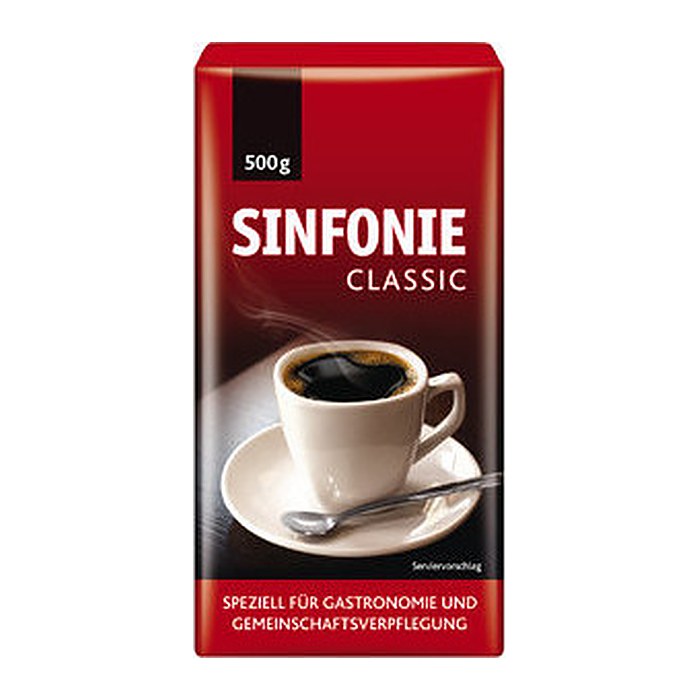 JACOBS SINFONIE CLASSIC Kaffee, gemahlen, Arabica- und Robustabohnen kräftig, 500 g