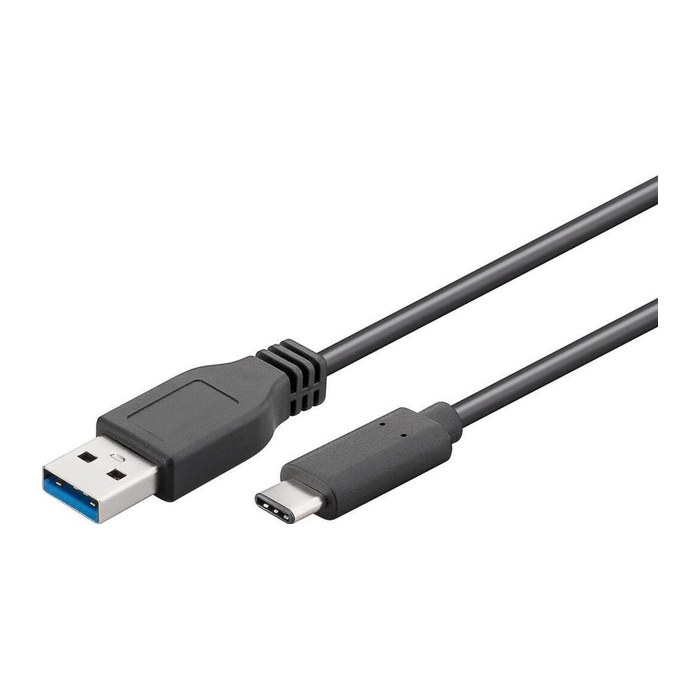 goobay USB C/USB 3.0 A Kabel 1,0 m schwarz, 1 St.