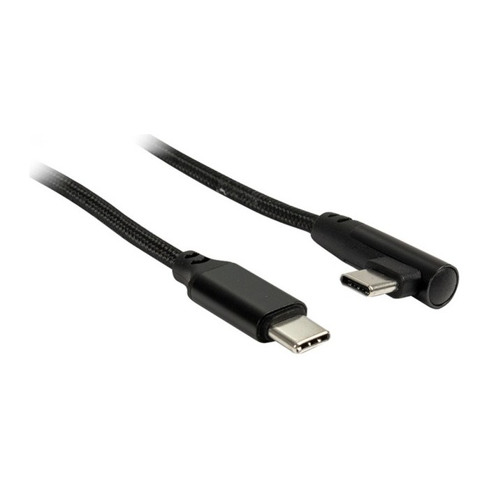 Inter-Tech Kabel Type C auf Type C 90°, 1m schwarz