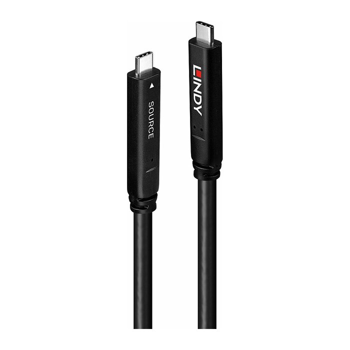 LINDY USB 3.2 Gen 2 & DP 1.4 Typ C Hybridkabel 15m
