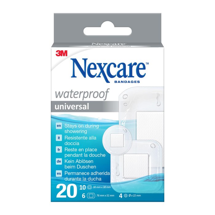 Nexcare™ Pflaster Waterproof Universal N0620AS_2N weiß, 20 St.