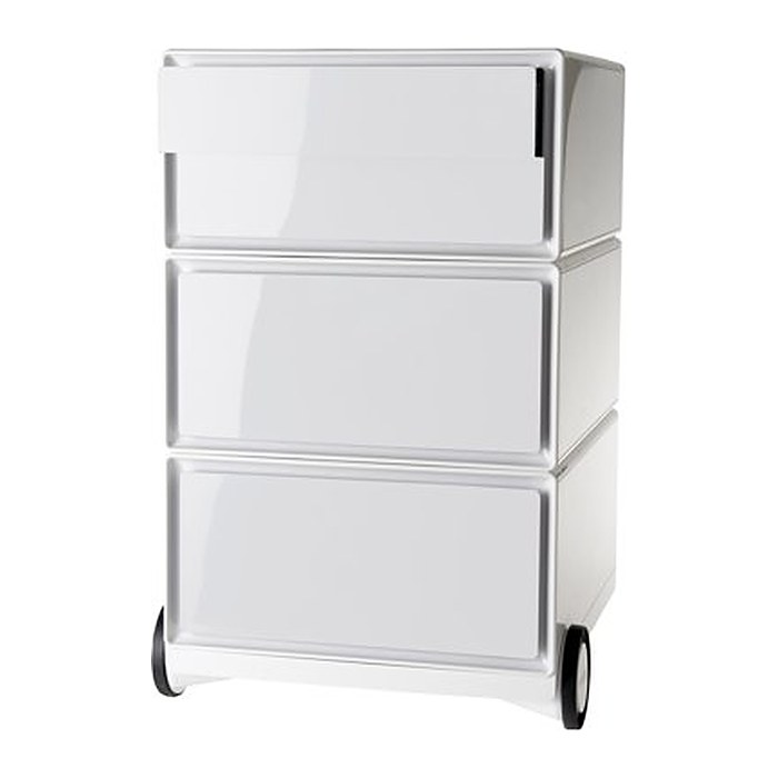 PAPERFLOW easyBox Rollcontainer weiß 4 Auszüge 39,0 x 43,6 x 64,2 cm