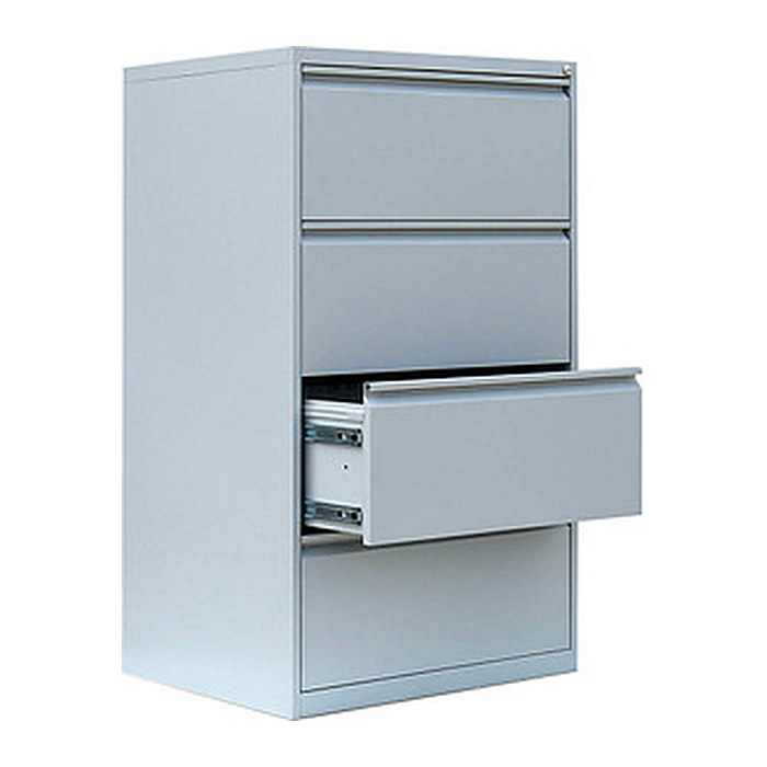 LÜLLMANN Hängeregistraturschrank lichtgrau 4 Schubladen 76,0 x 62,0 x 132,0 cm, 1 St.
