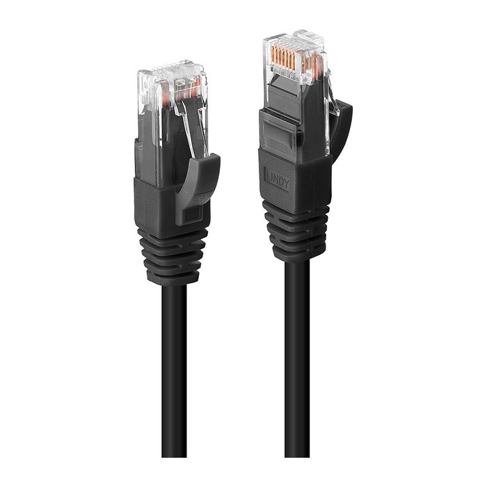 LINDY Patchkabel Cat6 UTP Premium schwarz 7.50m