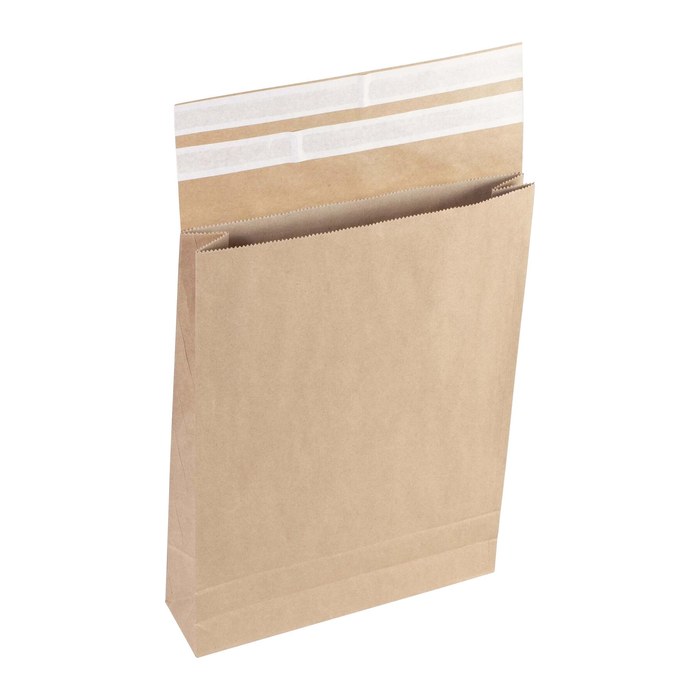 flexiPAK Faltentaschen classic Doppelfixverschluss ca. DIN D4 ohne Fenster braun mit 5,0 cm Falte, 300 St.