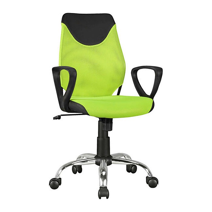 AMSTYLE Kinderdrehstuhl, SPM1.356 Stoff grün, Gestell silber