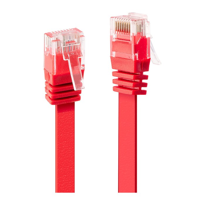 LINDY Patchkabel Cat6 Flachband ungeschirmt rot 2.00m