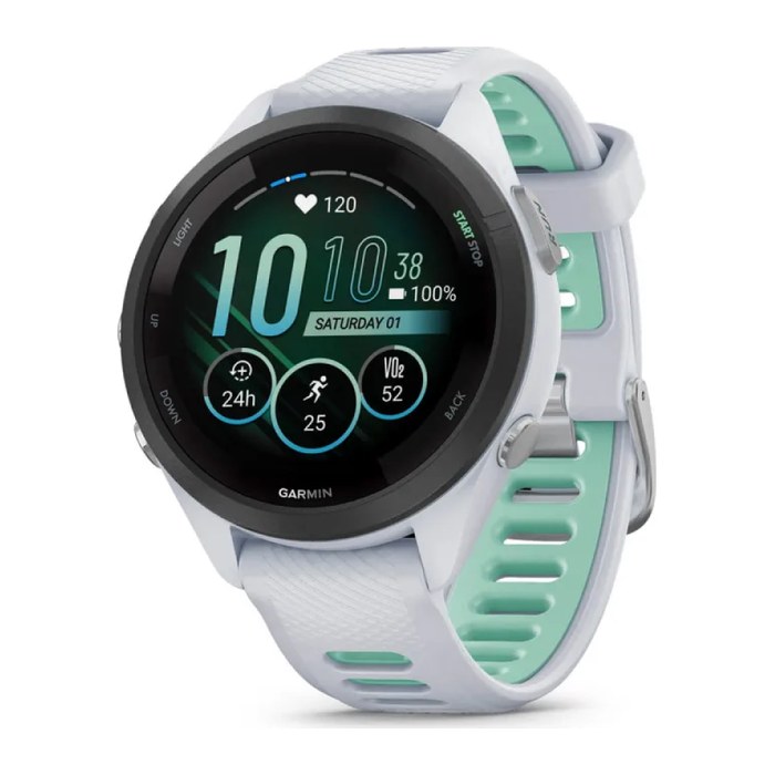 GARMIN Forerunner 265S Smartwatch steinweiß, mintgrün