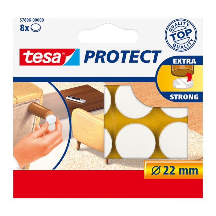 tesa Protect® Filzgleiter Kunststoff Ø 2,2 cm, 12 Set