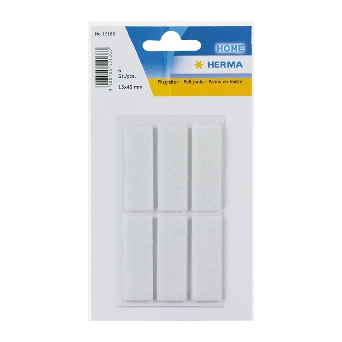HERMA Filzgleiter weiß 15x45 mm
