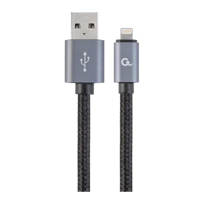 gembird 8-Pin Kabel mit Metallanschlüssen, 1,8 m, schwarz
