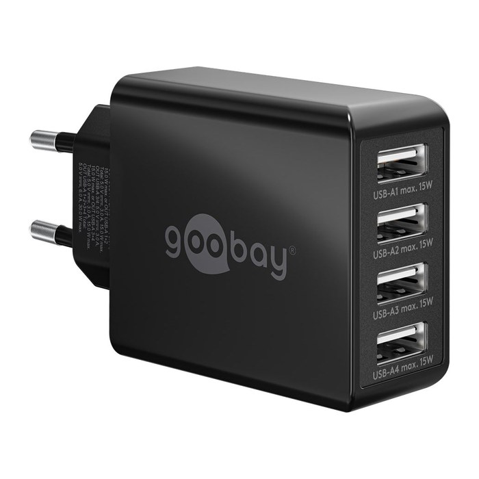 goobay Ladeadapter schwarz, 30 Watt