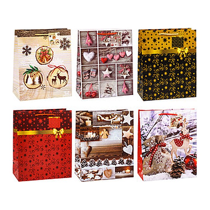 TSI Geschenktüten Weihnachten Serie 9 Motiv sortiert 26,0 x 32,0 cm, 12 St.