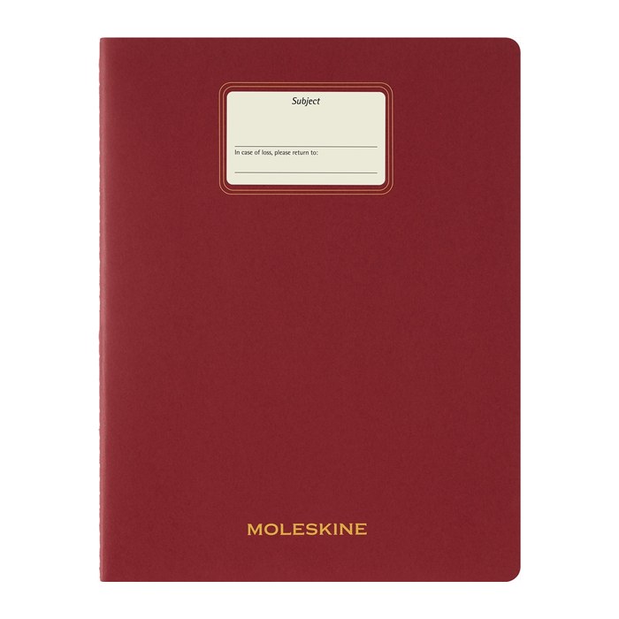 MOLESKINE Notizbuch Student Cahier XXL ca. DIN A4 quer blanko, rot Hardcover 120 Seiten, 1 St.