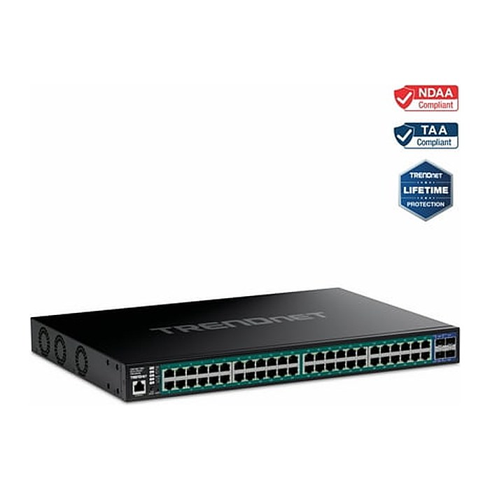 TRENDnet Switch 52-Port Gbit PoE+ WebSma 410W 4x10G SFP+ 19"
