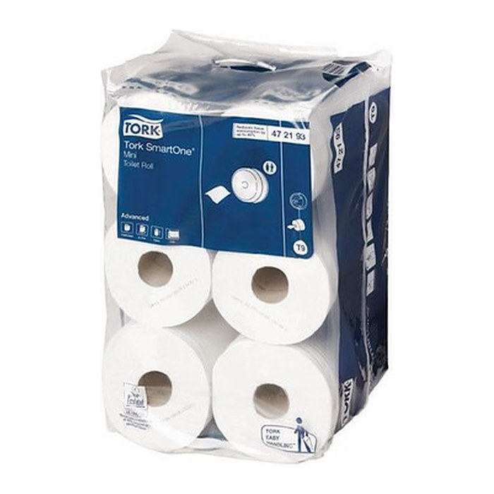 TORK Toilettenpapier SmartOne® T9 Mini 2-lagig, 12 Rollen