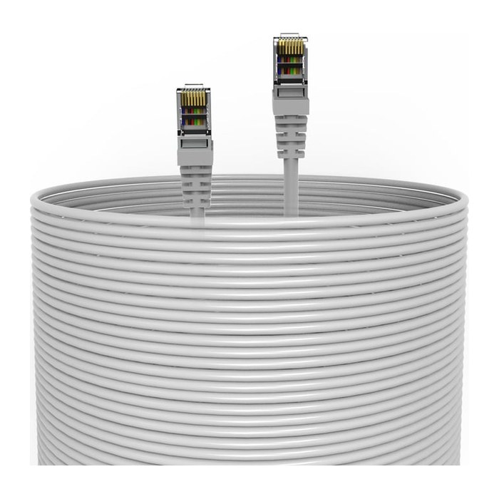 INCA Ethernetkabel 23AWG Cat7 Kupfer 10Gbit 100.00m grau