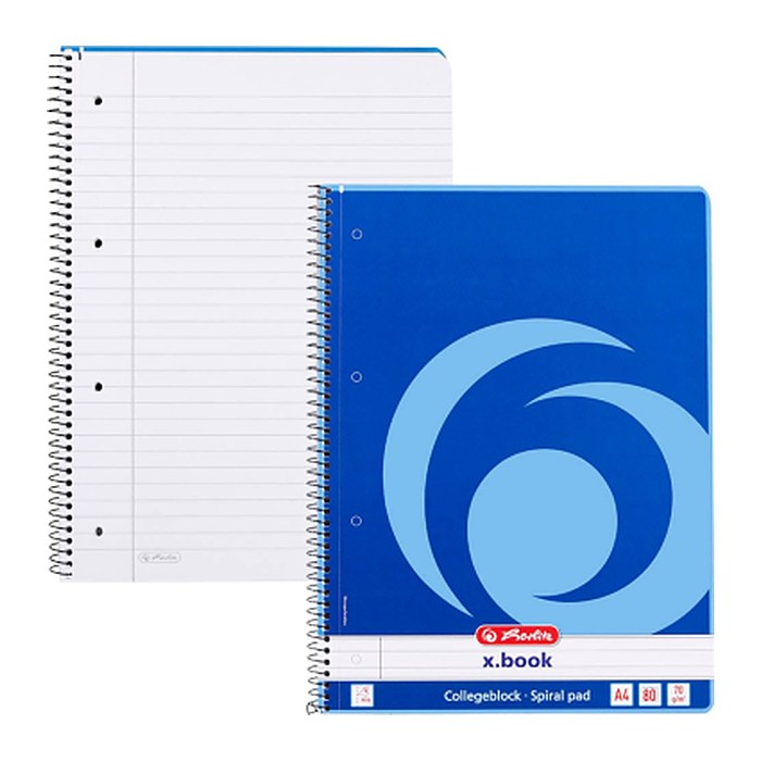 herlitz Collegeblock x.book liniert DIN A4 Innenrand, 1 Block