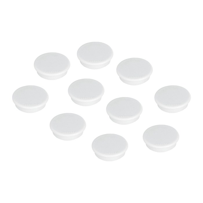 FRANKEN Magnet weiß, Kunststoff Ø 3,8 cm, 10 St.