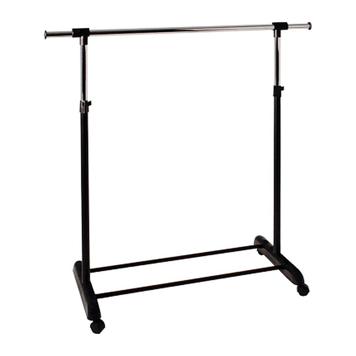 HAKU Möbel Rollgarderobe 44530 schwarz Metall 94,0-145,0 x 95,0-170,0 cm, 1 St.