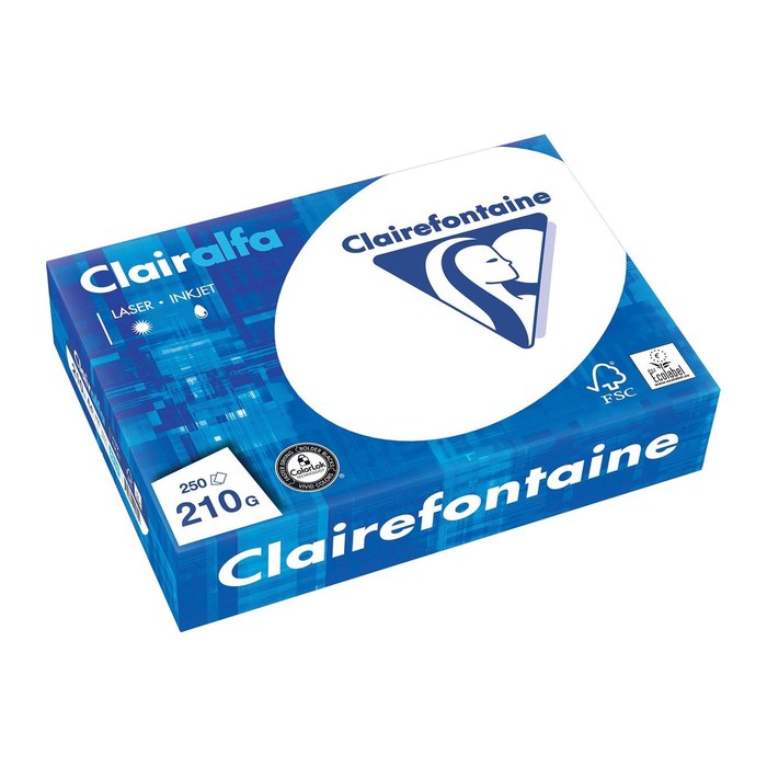 Clairefontaine Kopierpapier Clairalfa DIN A4 210 g/qm 250 Blatt