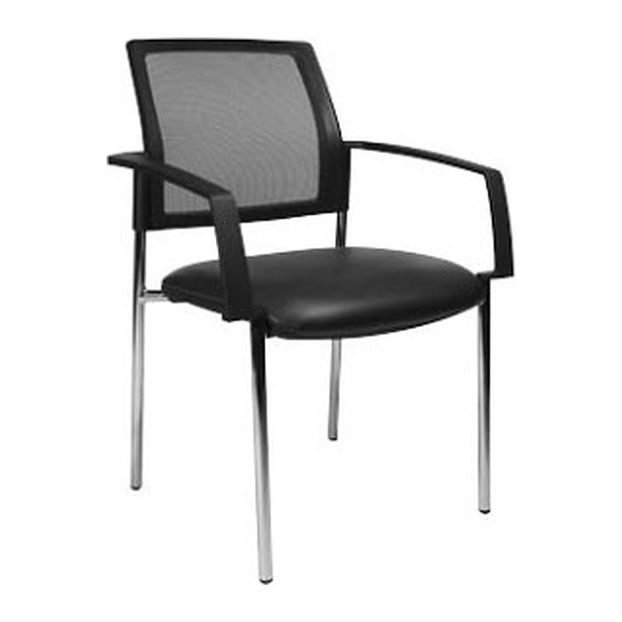 Topstar Besucherstühle BtoB 10 BB290A S10 schwarz Stoff, 2 St.