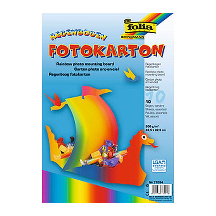 folia Fotokarton Regenbogen farbsortiert 300 g/qm 10 St.