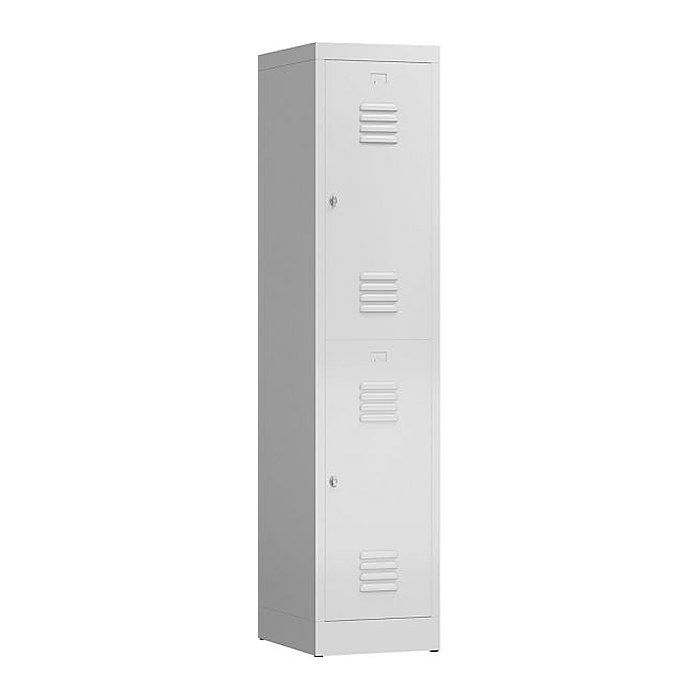 ClassiX Spind lichtgrau X-523210, 2 Schließfächer 41,5 x 50,0 x 180,0 cm