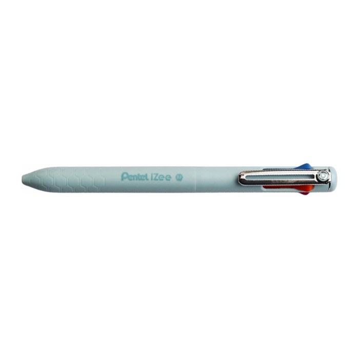 Pentel 4-Farben-Kugelschreiber iZee 4C hellblau, Schreibfarbe: orange, pink, hellblau, violett, 1 St.
