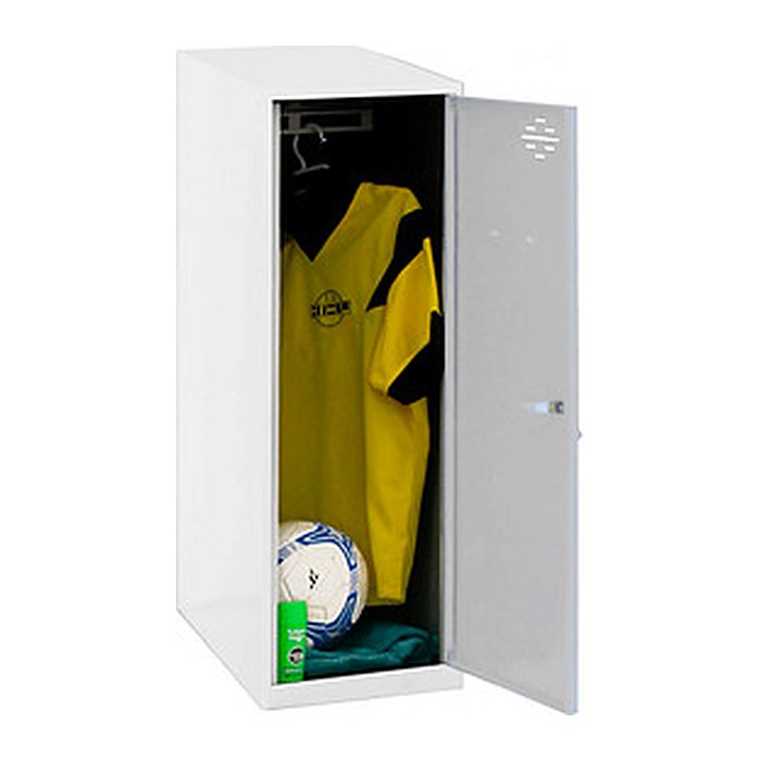 Simonrack Spind SIMONLOCKER DISM SINGLE weiß, grau 8425437118098, 1 Schließfach 40,0 x 50,0 x 91,5 cm