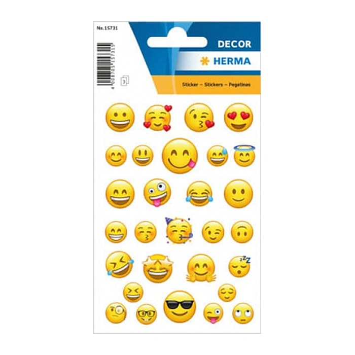 HERMA Aufkleber Smiley, 87 Etiketten