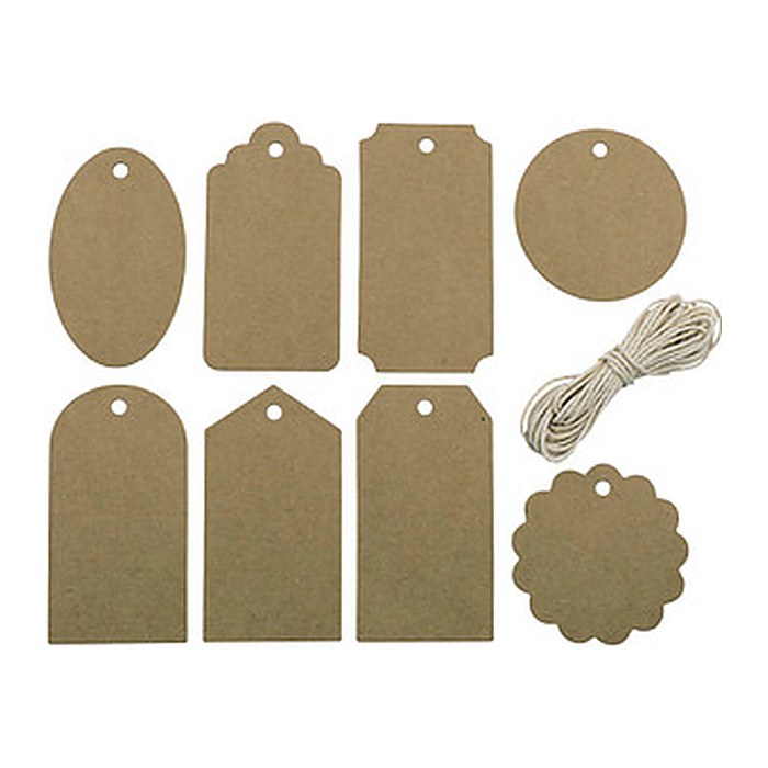 artoz Geschenkanhänger braun Hangtag Set Recycling, 16 St.