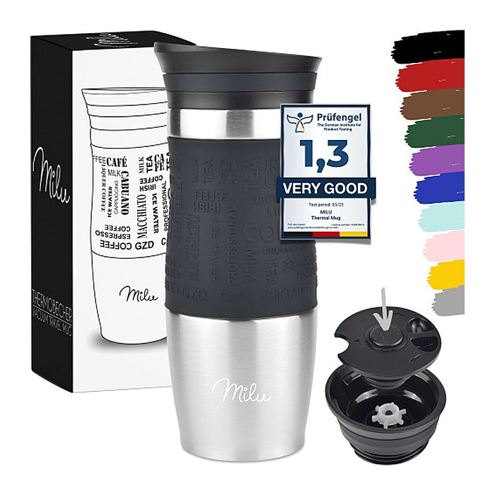 Milu Isolierbecher schwarz 370,0 ml, 1 Set