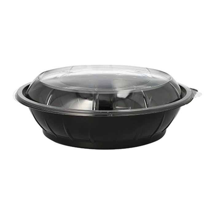 STARPAK Einweg-Salatschalen Snap It schwarz 1000,0 ml, 25 St.