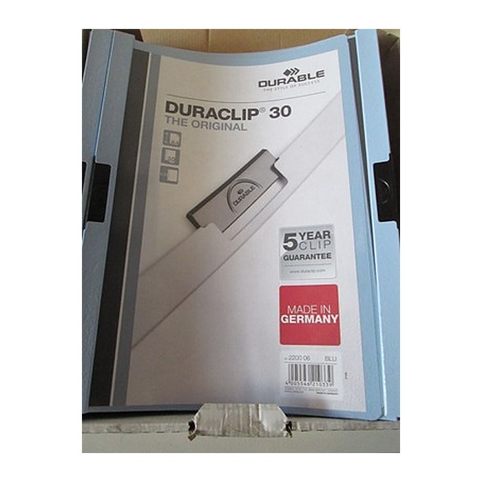 DURABLE Klemmhefter DURACLIP hellblau, 25 St.