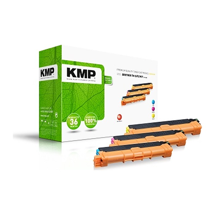 KMP B-T125X  cyan, magenta, gelb Toner kompatibel zu brother TN-247C/M/Y, 3er-Set