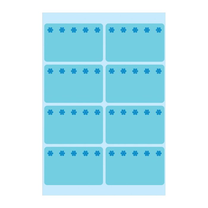 HERMA Eiskristalle Tiefkühletiketten blau 40,0 x 26,0 mm, 6 Blatt