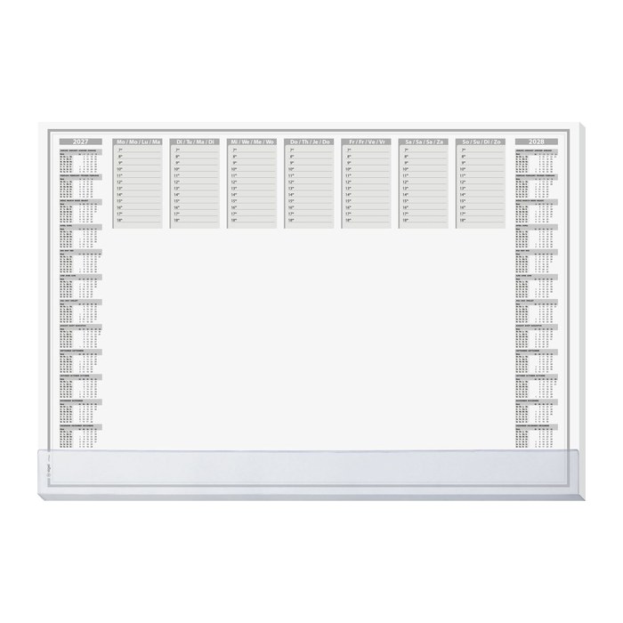 SIGEL Schreibtischunterlage Protect 2027/2028 weiß Papier 59,5 x 41,0 cm, 40 Blatt